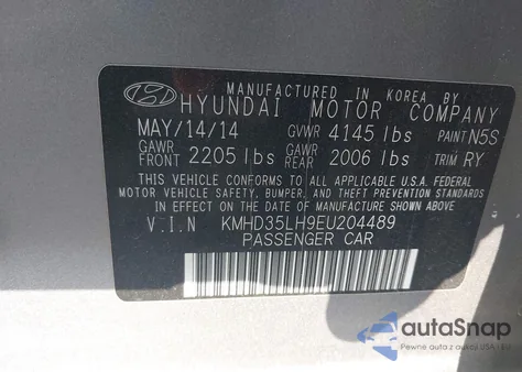 2014 Hyundai Elantra Gt из США, поврежденный, VIN KMHD35LH9EU204489